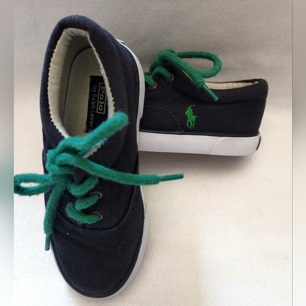 Polo Ralph Lauren Size 9 Toddler Navy Blue Tennis Shoes Sneakers